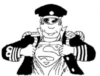 DINKLES Superman Illustration